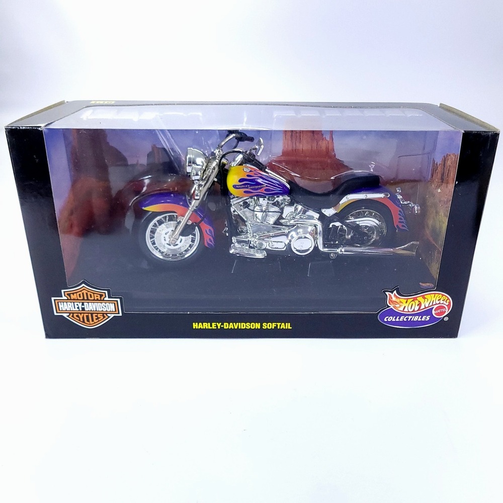 Hot Wheels Collectibles 1:10 Scale Diecast Harley-Davidson Softail in Box